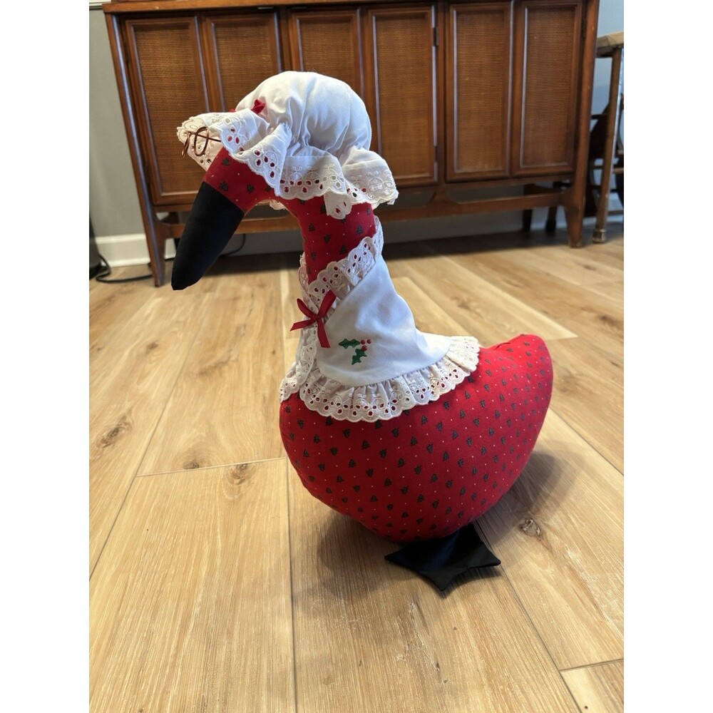 Vintage Mother Goose Stuffed Fabric Plush Decor with Glasses Front Door Entryway